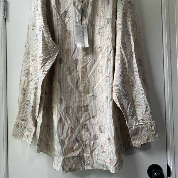 Jhane Barnes Embroidered Textured Yarn Shirt Men Size 1XT/1XH - Picture 3 of 16